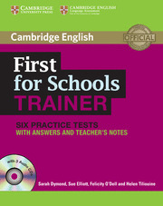 FIRST FOR SCHOOL TRAINER BOOK WITH ANSWERS + AUDIO CD 3