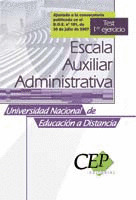 TEST OPOSICIONES ESCALA AUXILIAR ADMINISTRATIVA DE LA UNIVERSIDAD NACIONAL DE ED