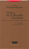 CRITICA FILOSOFIA KANTIANA