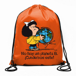 BOLSA DE CUERDAS MAFALDA ¡NO HAY UN PLANETA B!¡CUIDEMOS ESTE!