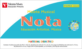 MALETA MUSICAL NOTA, MÚSICA, EDUCACIÓN PRIMARIA, 1 CICLO