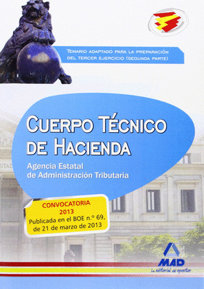 TEMARIO CUERPO TÉCNICO DE HACIENDA AGENCIA ESTATAL DE LA ADMINISTRACIÓN TRIBUTAR