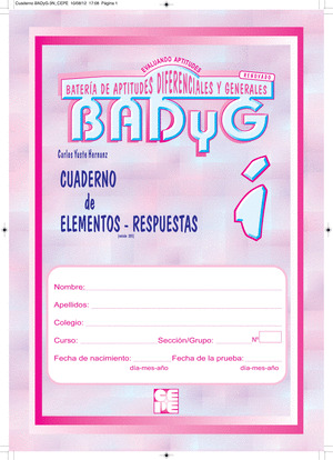 BADYG GRAFICO I. CUADERNO ITEMS