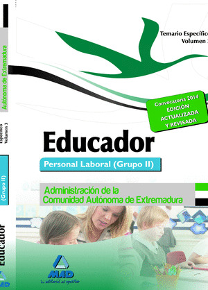 EDUCADOR. TEMARIO ESPECÍFICO.VOLÚMEN 3