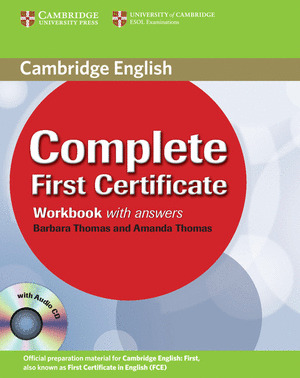 COMPLETE FIRST CERTIFICATE WORKBOOK WITH ANSWERS+ AUDIO CD