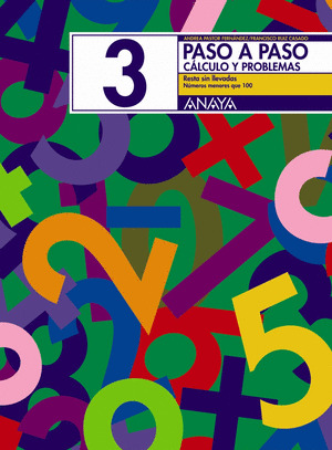 CUADERNO MATEMATICAS 3 PASO A PASO:. RESTA SIN LLEVADAS