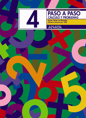 PASO A PASO CUADERNOS MATEMATICAS N.4 - RESTA SIN LLEVA