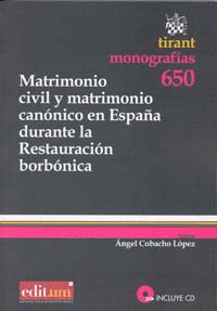 MATRIMONIO CIVIL Y MATRIMONIO CANONICO EN ESPAÑA DURANTE LA +CD