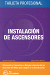 INSTALACION DE ASCENSORES. TARJETA PROFESIONAL