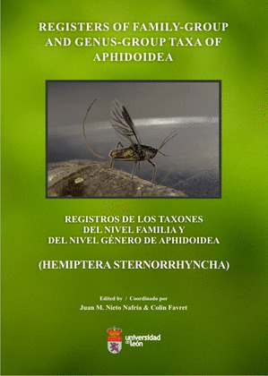 REGISTERS OF FAMILY-GROUP AND GENUS-GROUP TAXA OF APHIDOIDEA / REGISTROS DE LOS