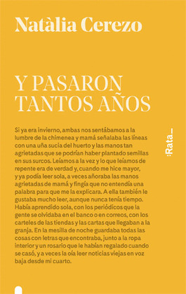 Y PASARON TANTOS AÑOS