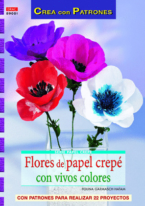 FLORES DE PAPEL CREPE CON VIVOS COLORES