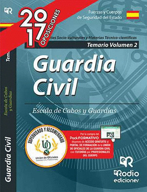 GUARDIA CIVIL. ESCALA DE CABOS Y GUARDIAS. TEMARIO VOLUMEN 2. EDICION 2017