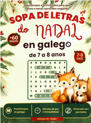 SOPA DE LETRAS DO NADAL EN GALEGO DE 7 A 8 ANOS