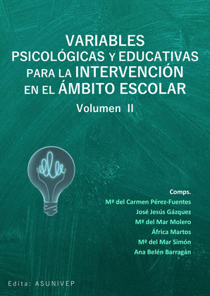 VARIABLES PSICOLOGICAS Y EDUCATIVAS PARA LA INTERVENCION EN EL AMBITO ESCOLAR. V