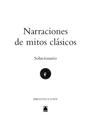 GUÍA DIDÁCTICA. BIBLIOTECA TEIDE - NARRACIONES DE MITOS CLÁSICOS
