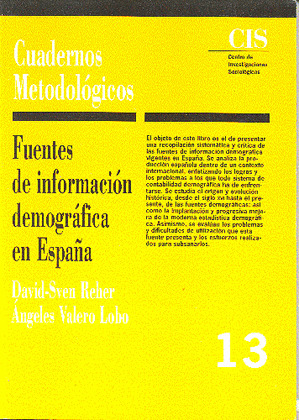** CUADERNOS METODOL.13.FUENTES INFORMACION