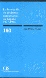 CIS,190 FORMACION GOBIERNOS MINORITARIOS