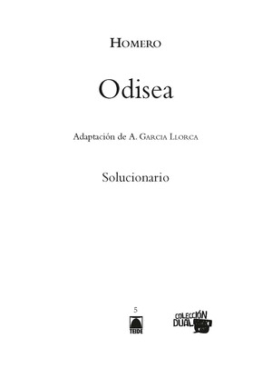SOLUCIONARIO. ODISEA. COLECCION DUAL