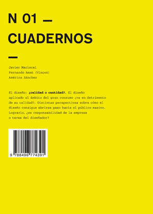 CUADERNOS 01 - DISEÑO: ¿CALIDAD O CANTIDAD?