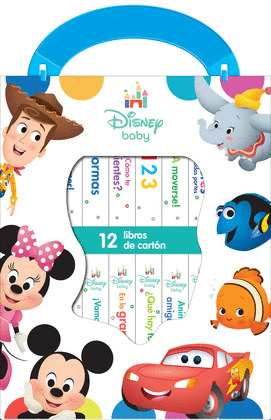 ESTUCHE MI PRIMERA BIBLIOTECA DISNEY BABY BLOQUE DE LIBROS: DOCE LIBROS DE CARTÓN