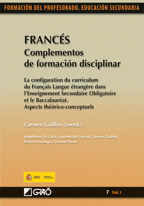 FRANCÉS. COMPLEMENTOS DE FORMACIÓN DISCIPLINAR