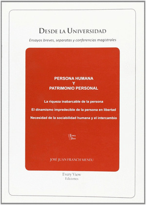 PERSONA HUMANA Y PATRIMONIO PERSONAL