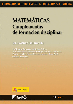 MATEMÁTICAS. COMPLEMENTOS DE FORMACIÓN DISCIPLINAR