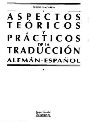 ASPECTOS TEÓRICOS PRÁCTICOS TRADUCCIÓN ALEM/ESP