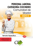 TEMARIO ESPECÍFICO PERSONAL LABORAL DE LA COMUNIDAD DE MADRID. CATEGORÍA COCINER