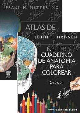 LOTE HANSEN-NETTER.CUADERNO ANATOMIA PARA COLOREAR.2ª ED.+ATLAS DE ANAT0MIA HUMA