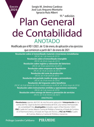 PLAN GENERAL DE CONTABILIDAD ANOTADO (11ª EDICIÓN, 2024)