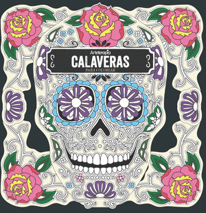 ARTETERAPIA: CALAVERAS PARA COLOREAR (SET LIBRO Y LÁPICES)