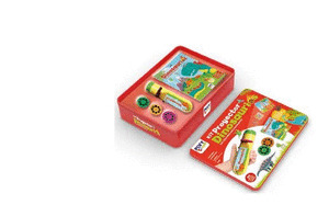 KIT PROYECTOR DINOSAURIOS. CAJA METALICA
