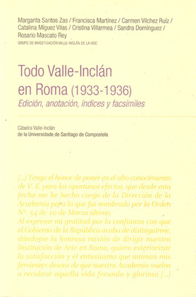 TODO VALLE-INCLÁN EN ROMA (1933-1936)