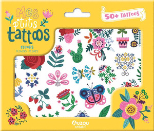 MIS PEQUEÑOS TATTOOS, FLORES. AUZOU. SOBRE