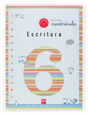 CUADERNO 6 DE ESCRITURA, CUADRICULA. 2 PRIMARIA