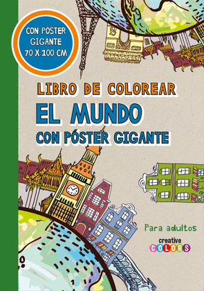 LIBRO COLOREAR: MUNDO CON POSTER