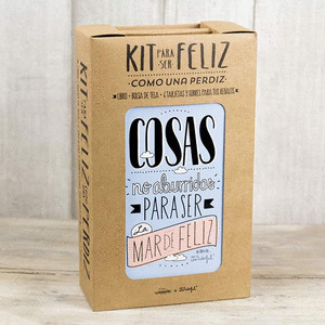 KIT PARA SER FELIZ COMO UNA PERDIZ (LIBRO. BOLSA DE TELA. 6 TARJETAS Y SOBRES PARA REGALOS)
