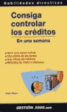 HD. CONSIGA CONTROLAR LOS CREDITOS EN UNA SEMANA