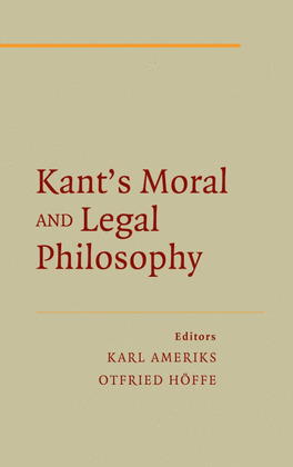 KANT'S LEGAL AND MORAL PHILOSOPHY