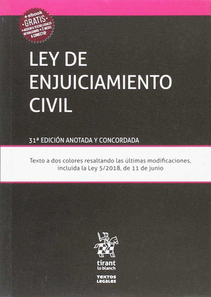 LEY DE ENJUICIAMIENTO CIVIL (31ª EDICIÓN ANOTADA Y CONCORDADA)