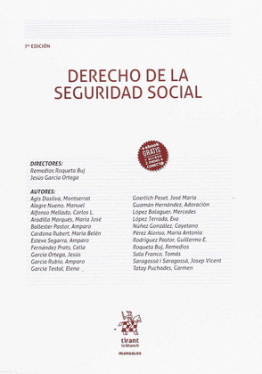 DERECHO DE LA SEGURIDAD SOCIAL 7ª EDICION 2018
