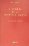 GM25/02. Hª FILOSOFIA GRIEGA (II). TRADICION PRESOCRATICA DE
