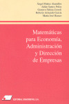 MATEMATICAS PARA ECONOMIA, ADMINISTRACION Y DIRECCION DE EMPRESAS