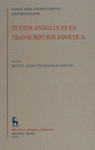BRHT25. TEXTOS ANDALUCES EN TRANSCRIPCION FONETICA