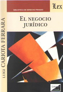 EL NEGOCIO JURÍDICO