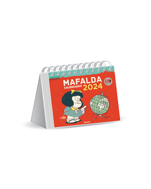 CALENDARIO 2024 MAFALDA. ESCRITORIO. NARANJA