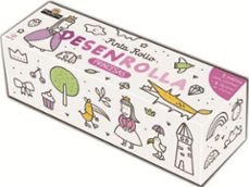 PINTA ROLLO: DESENRROLLA PRINCESAS (5 METROS PARA COLOREAR Y 4 LÁPICES DE COLORES)