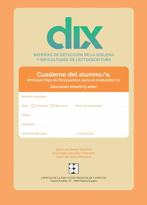DIX. CUADERNO DEL ALUMNO. EDUCACION INFANTIL